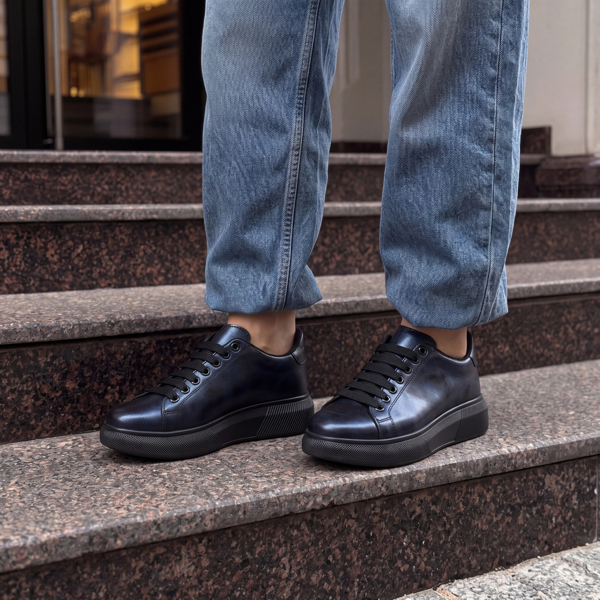 Sneakers casual de damă din piele naturală Sneakers de damă 7 Sneakers casual de damă din piele naturală - vedere de sus