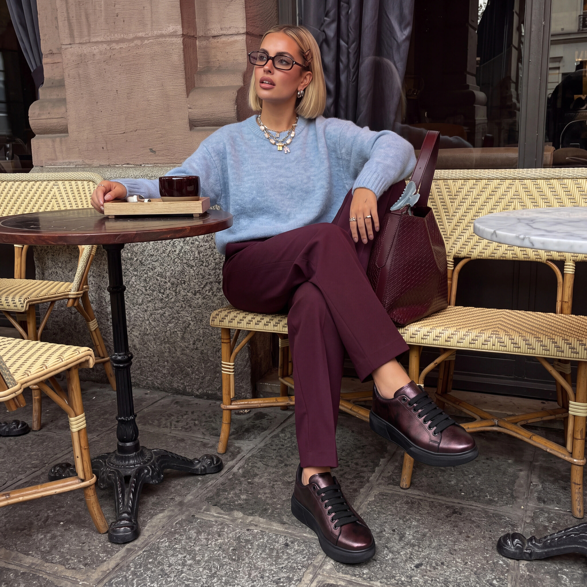 Sneakers casual de damă din piele naturală Sneakers de damă 7 Sneakers casual de damă din piele naturală - vedere de sus