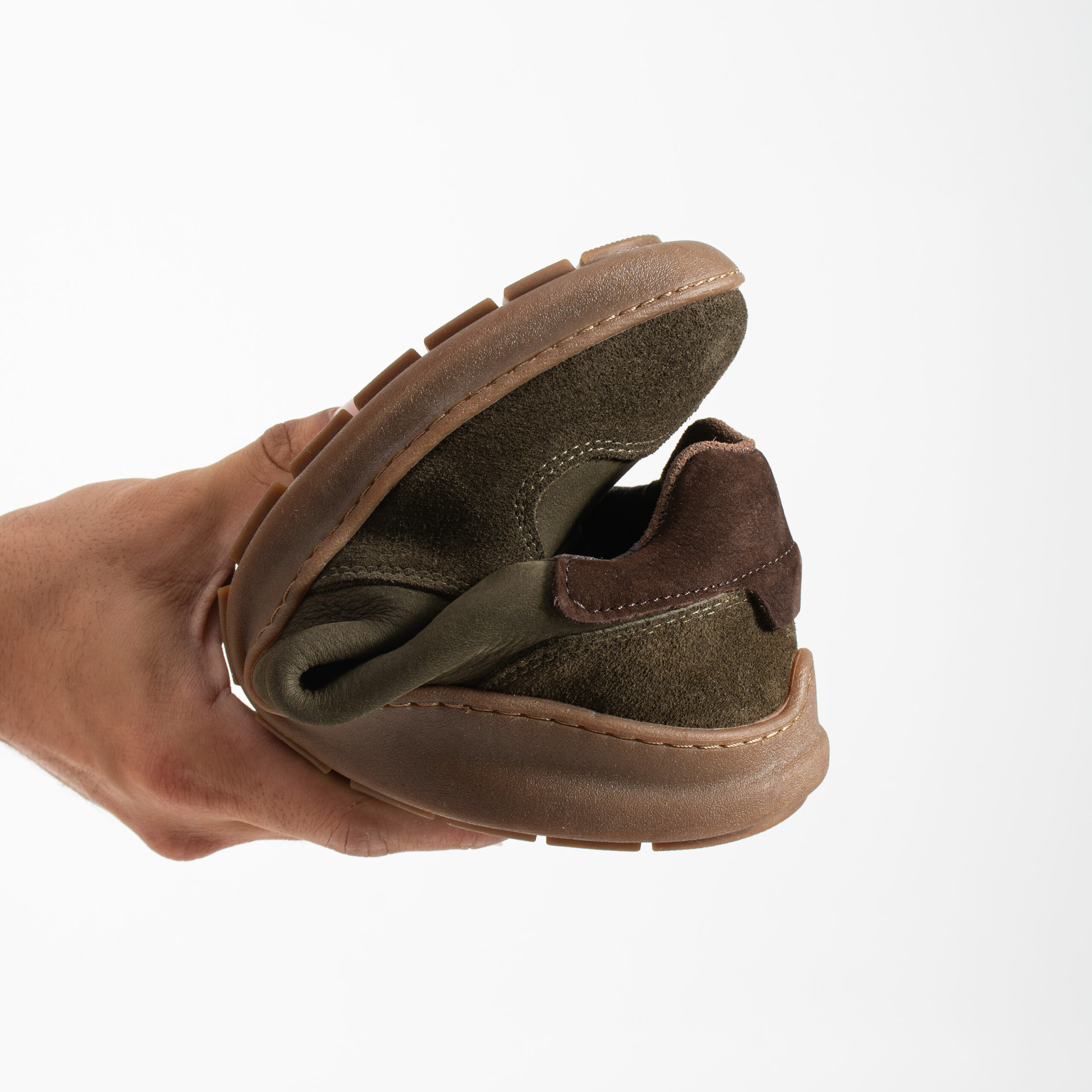 Sneakers barefoot bărbătești din piele naturală Sneakers pentru bărbați 9 Sneakers barefoot bărbătești din piele naturală - TSL Barefoot Atlas Khaki - 9