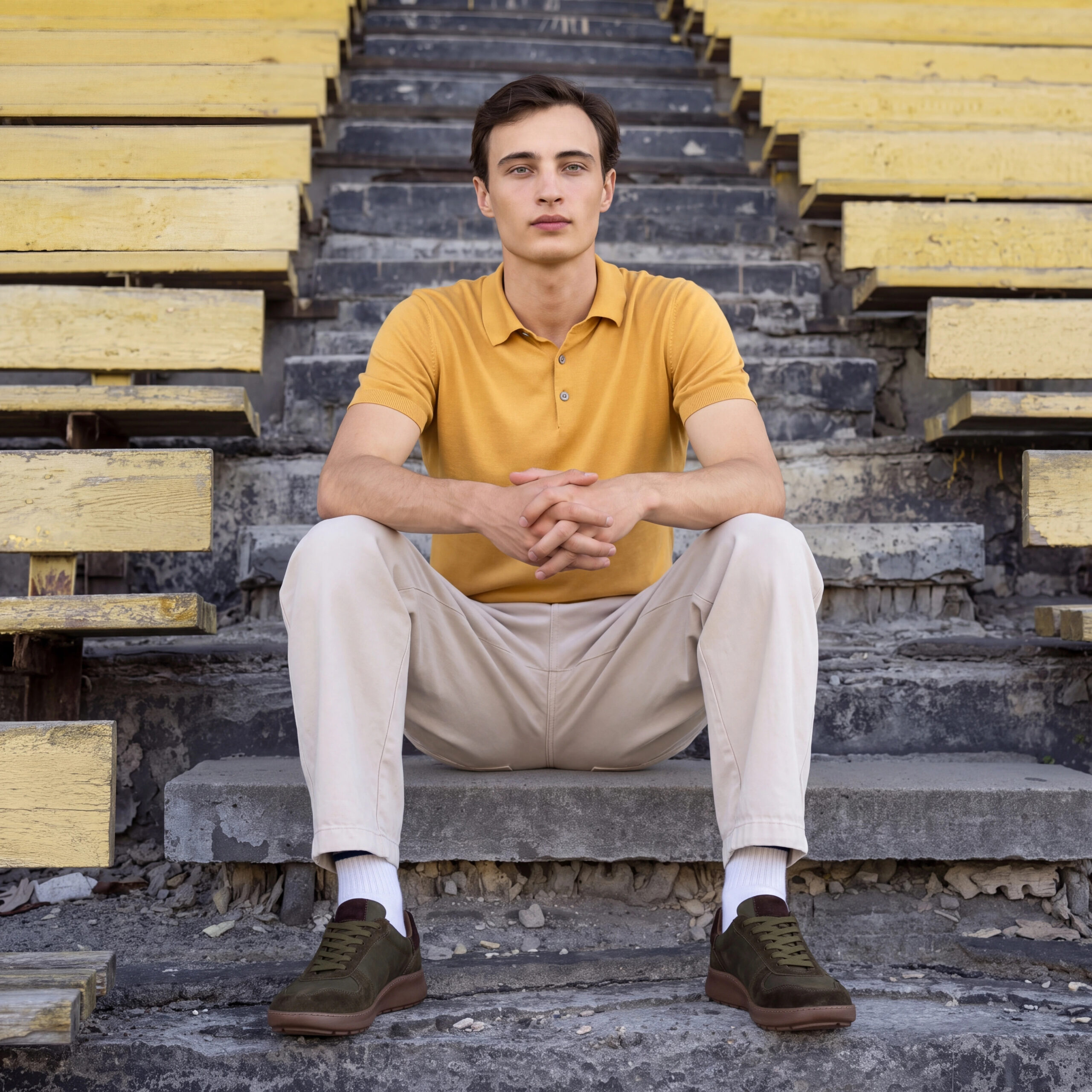 Sneakers barefoot bărbătești din piele naturală Sneakers pentru bărbați 10 Sneakers barefoot bărbătești din piele naturală - Verde - 10