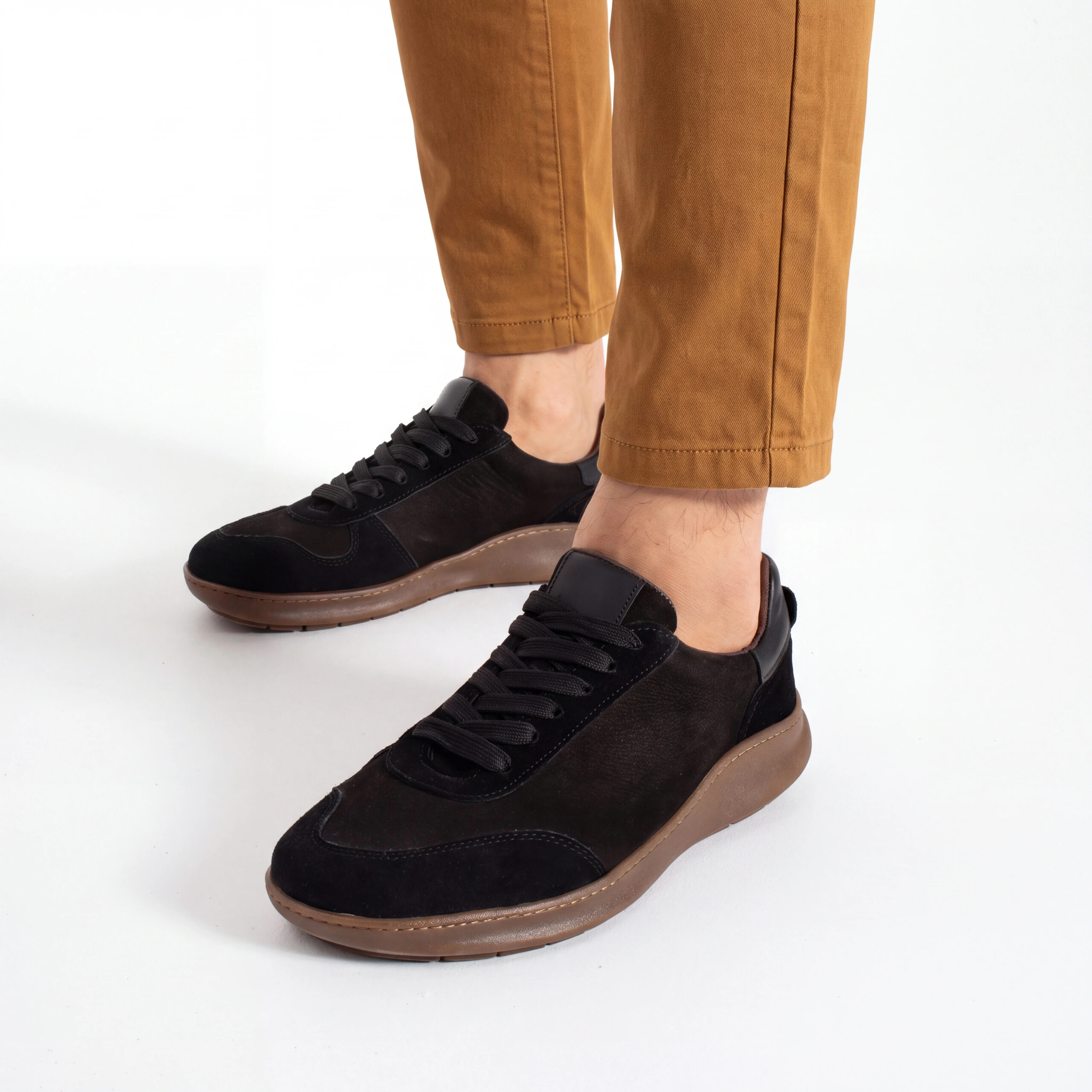 Sneakers barefoot bărbătești din piele naturală Sneakers pentru bărbați Sneakers barefoot bărbătești din piele naturală - TSL Barefoot Atlas Black
