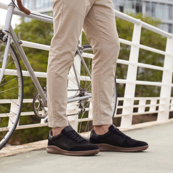 Sneakers barefoot bărbătești din piele naturală Sneakers pentru bărbați 20 Sneakers barefoot bărbătești din piele naturală - Negru - 10