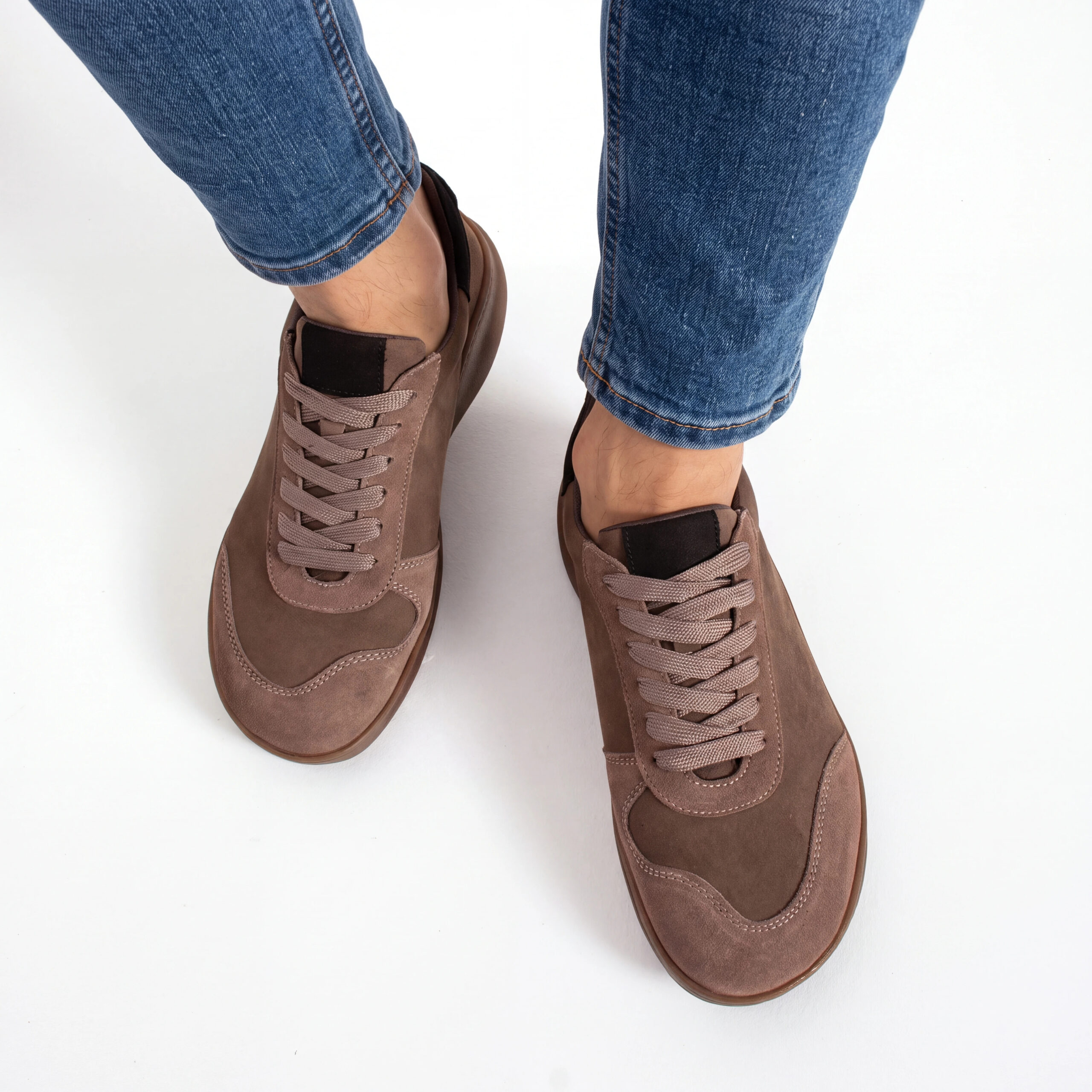 Sneakers barefoot bărbătești din piele naturală Sneakers pentru bărbați 3 Sneakers pentru bărbați - TSL Barefoot Atlas Taupe