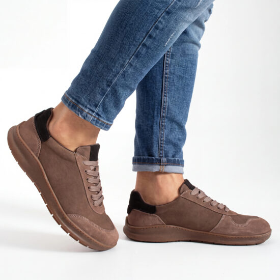 Sneakers barefoot bărbătești din piele naturală Sneakers pentru bărbați 14 Sneakers barefoot bărbătești din piele naturală - Nubuc natural