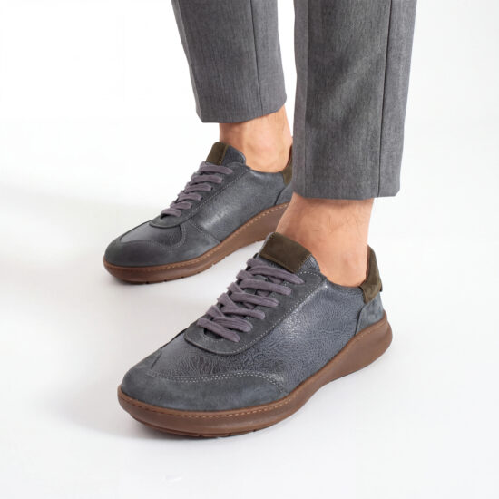 Sneakers barefoot bărbătești din piele naturală Sneakers pentru bărbați Sneakers barefoot bărbătești din piele naturală - TSL Barefoot Atlas Blue