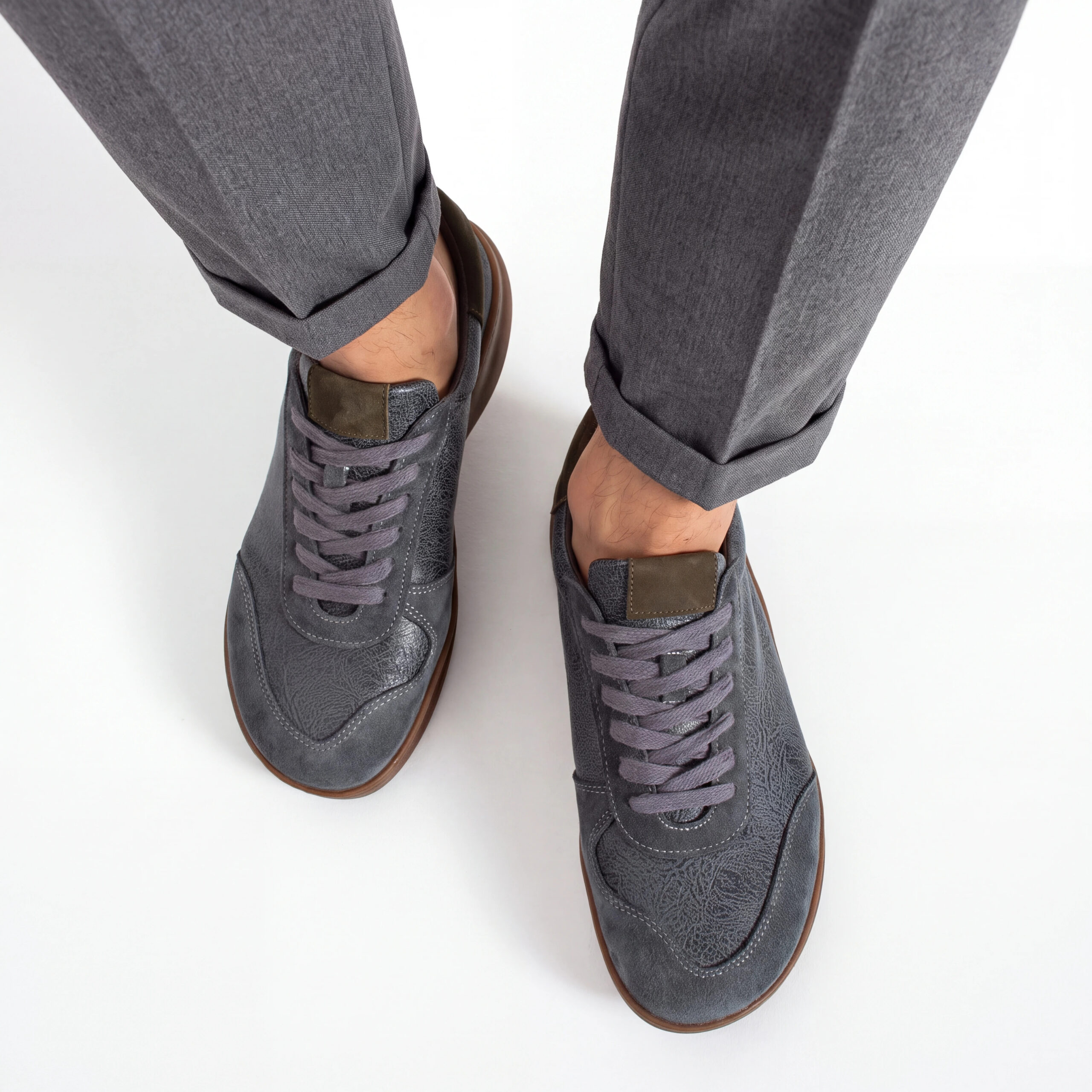 Sneakers barefoot bărbătești din piele naturală Sneakers pentru bărbați 3 Sneakers pentru bărbați - TSL Barefoot Atlas Blue