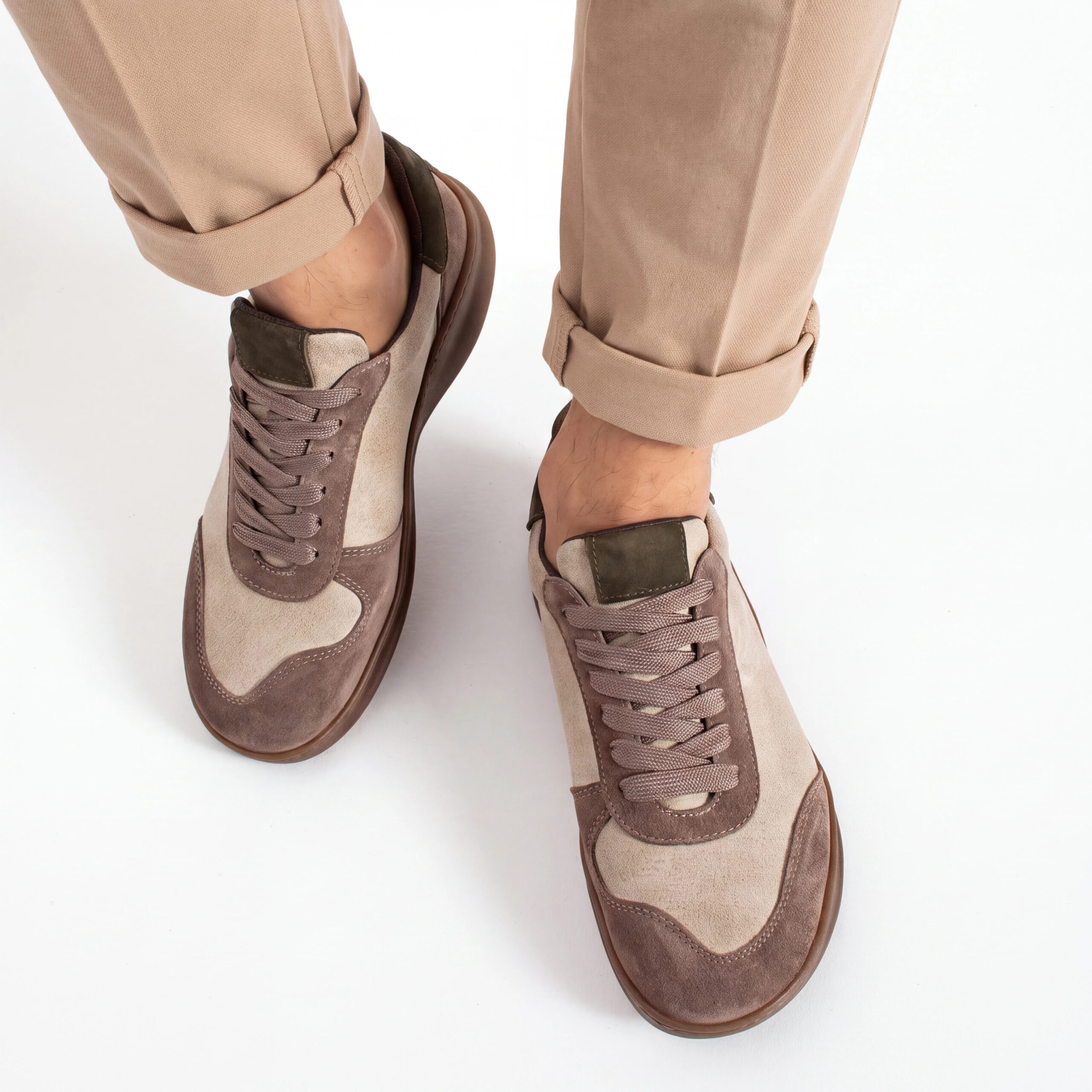 Sneakers barefoot bărbătești din piele naturală Sneakers pentru bărbați 3 Sneakers pentru bărbați - TSL Barefoot Atlas Beige