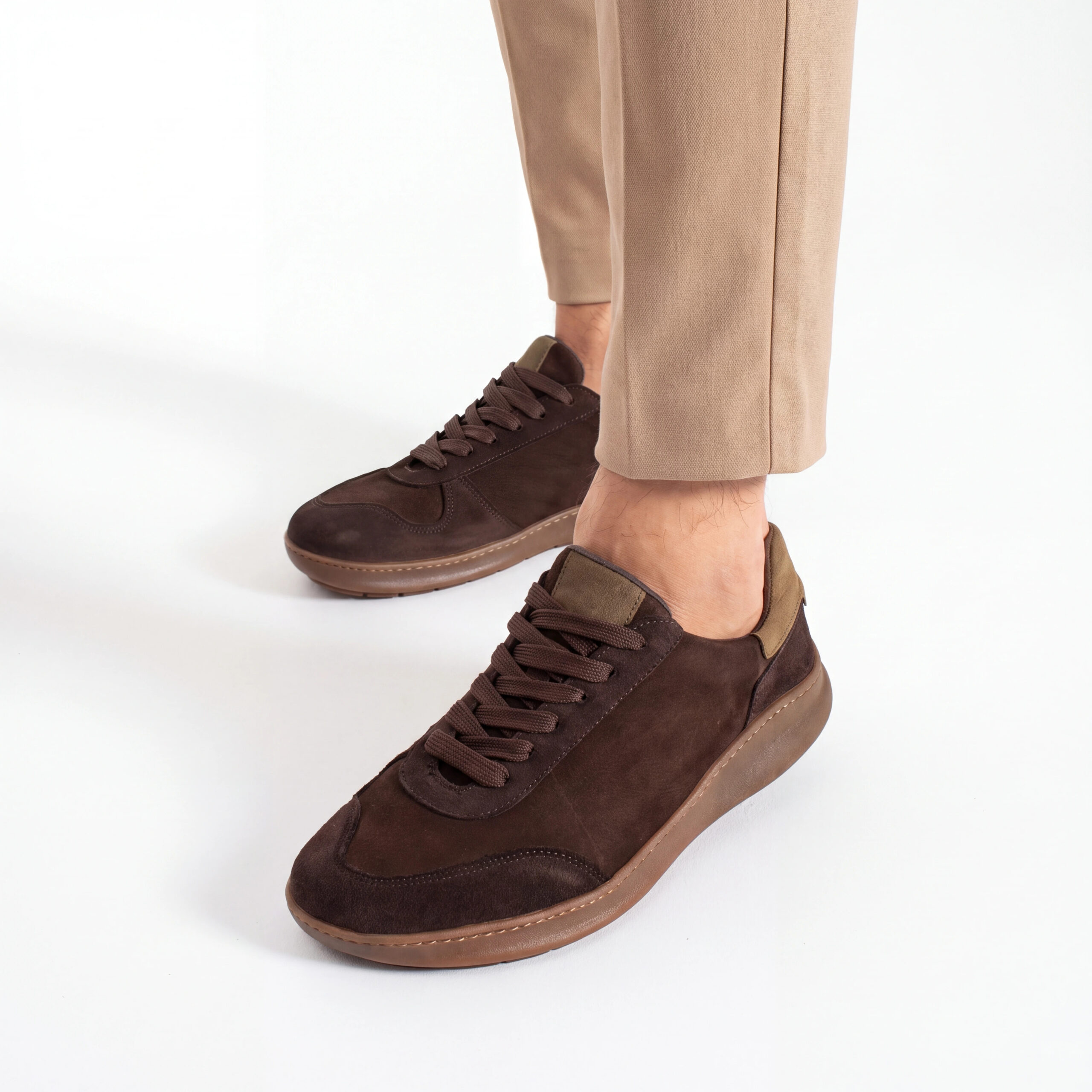 Sneakers barefoot bărbătești din piele naturală Sneakers pentru bărbați Sneakers barefoot bărbătești din piele naturală - TSL Barefoot Atlas Brown