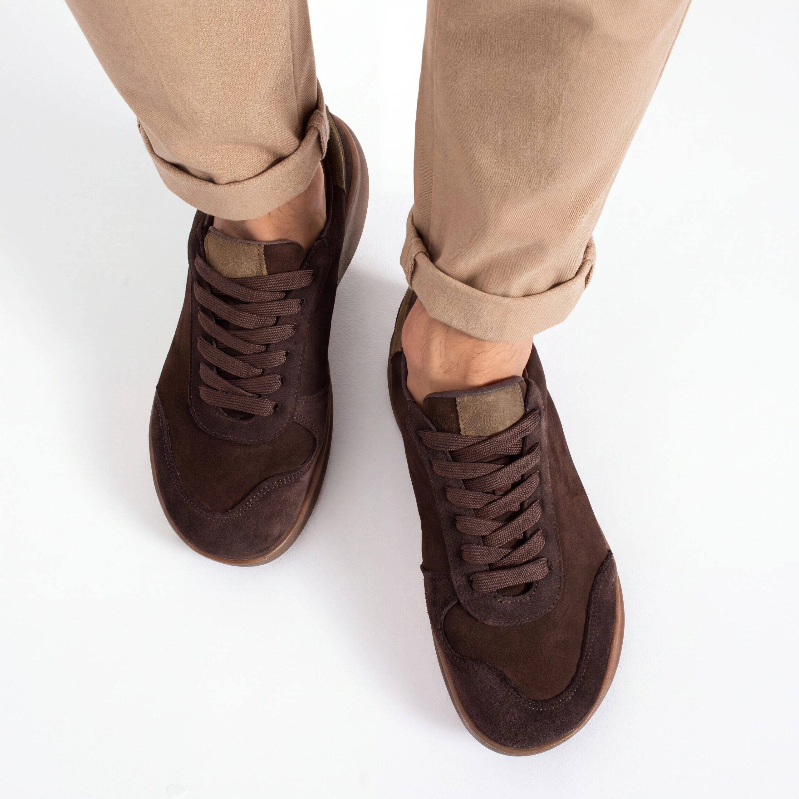 Sneakers barefoot bărbătești din piele naturală Sneakers pentru bărbați 3 Sneakers pentru bărbați - TSL Barefoot Atlas Brown