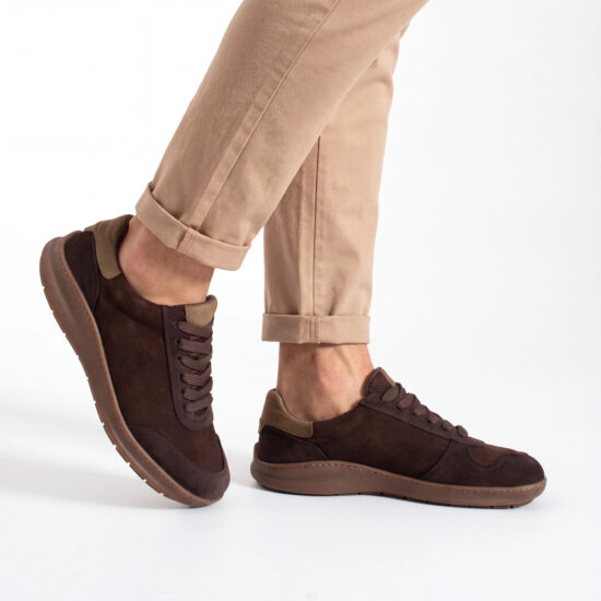 Sneakers barefoot bărbătești din piele naturală Sneakers pentru bărbați 14 Sneakers barefoot bărbătești din piele naturală - Nubuc natural