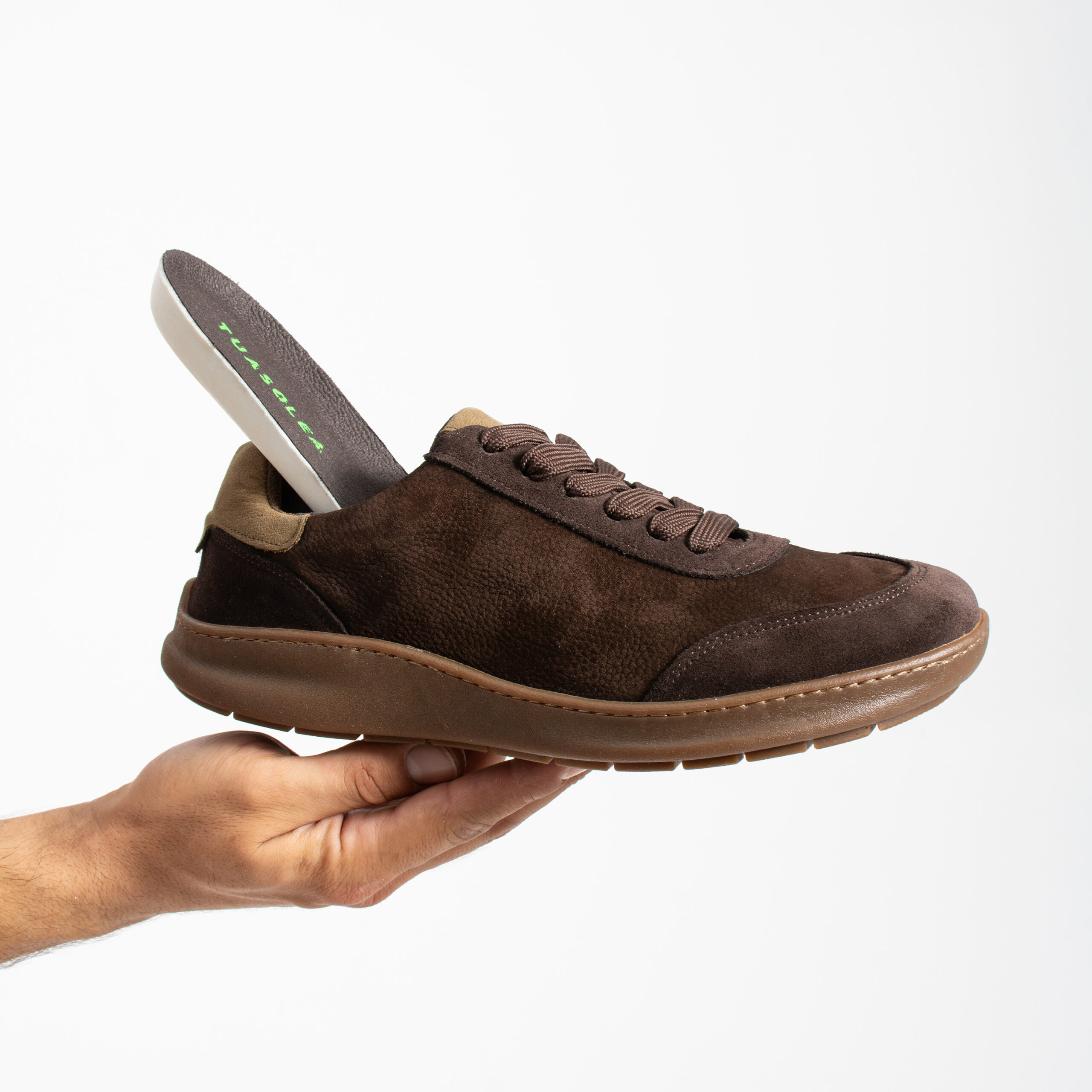 Sneakers barefoot bărbătești din piele naturală Sneakers pentru bărbați 9 Sneakers barefoot bărbătești din piele naturală - TSL Barefoot Atlas Brown - 9