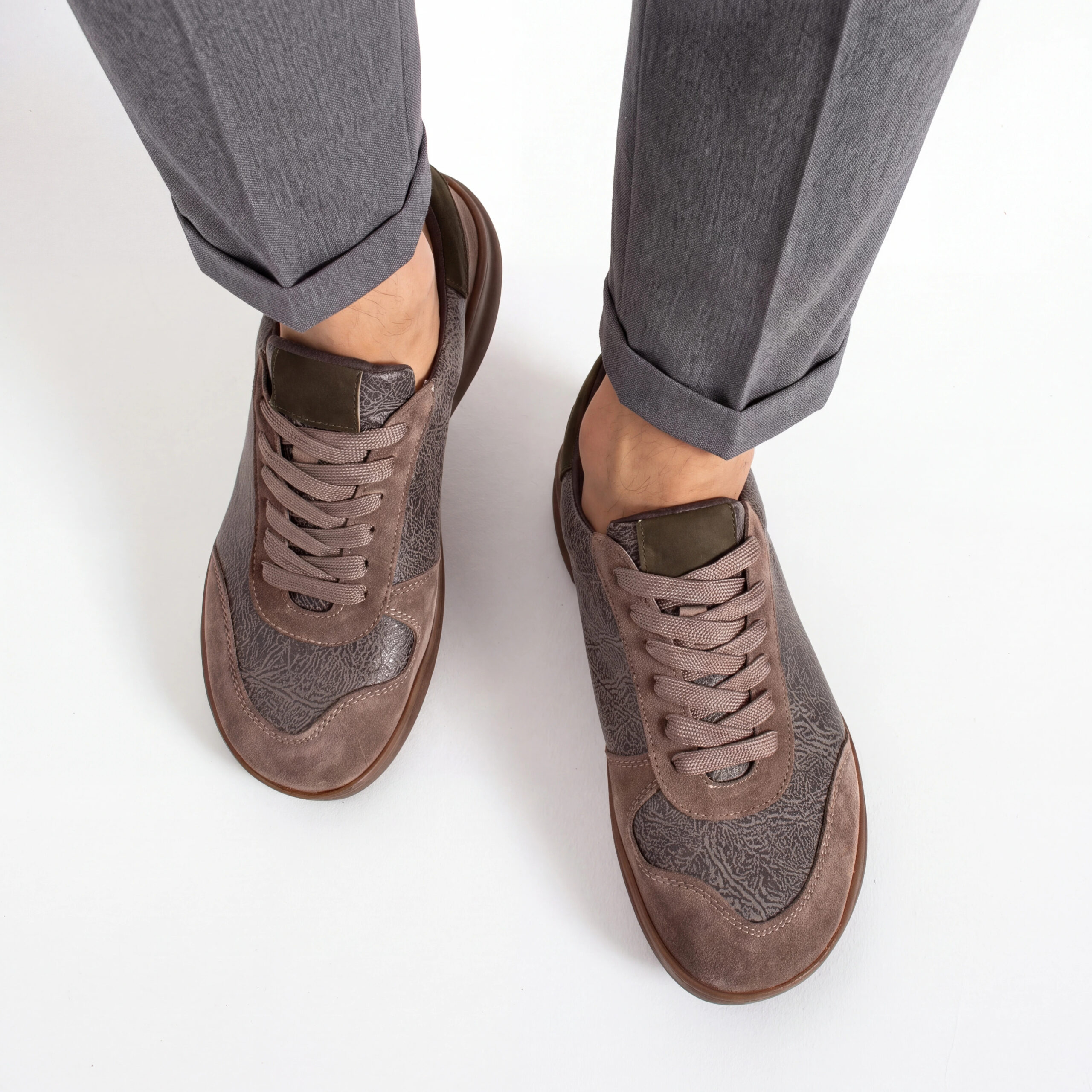 Sneakers barefoot bărbătești din piele naturală Sneakers pentru bărbați 3 Sneakers pentru bărbați - TSL Barefoot Atlas Grey
